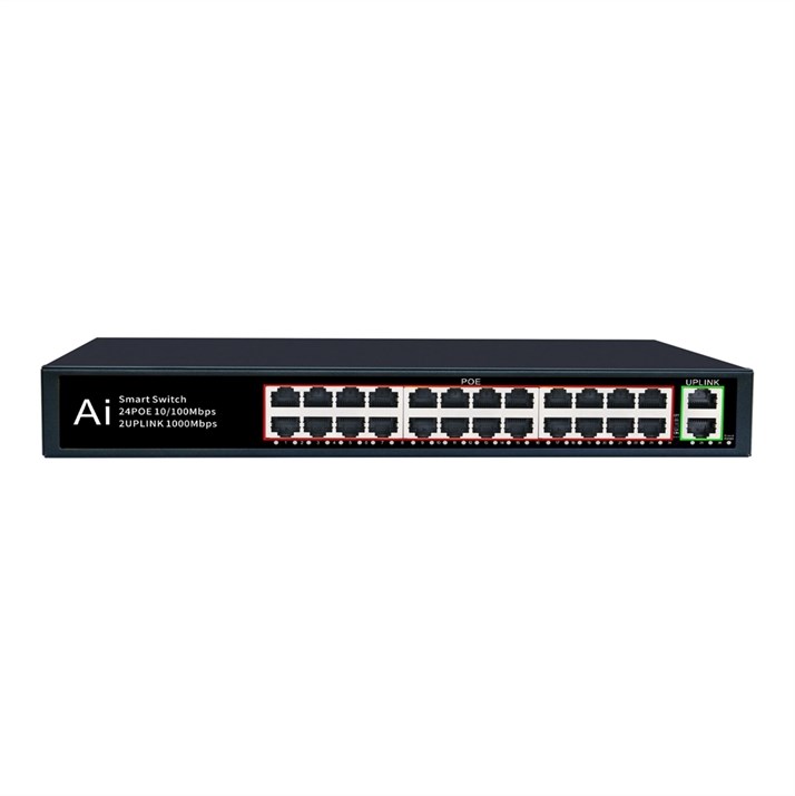 26-портовый РOЕ коммутатор (24 портов POE + 2 порта UpLink + 1 порт SFP) - фото 14156