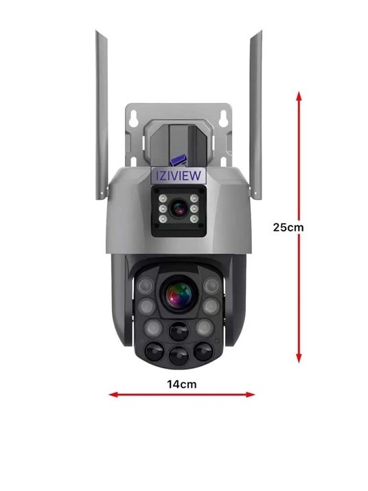 4G поворотная IP-камера 2Мп+2Мп, 20X-зум, ночь 250м, звук, MicroSD - фото 14594