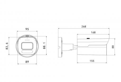 IP-камера 8 Мп SONY, 5X-зум, IR+LED подсветка 50м, микрофон, POE - фото 14983