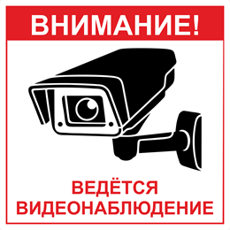 Наклейка "Ведется видеонаблюдение" 15см*15см