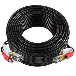 Готовый кабель с разъемами для подключения AHD камеры и микрофона, 30 метров