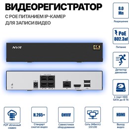 Комплект на 3 камеры Premium Pro 8 Мп Sony - фото 14393