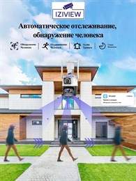 Сдвоенная 4G поворотная IP-камера 4Мп+4Мп, ночь 30м, звук, MicroSD - фото 14574