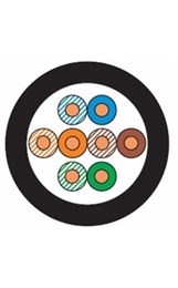 Кабель для подключения IP камер на улице с тросом (по метражу) - фото 14727